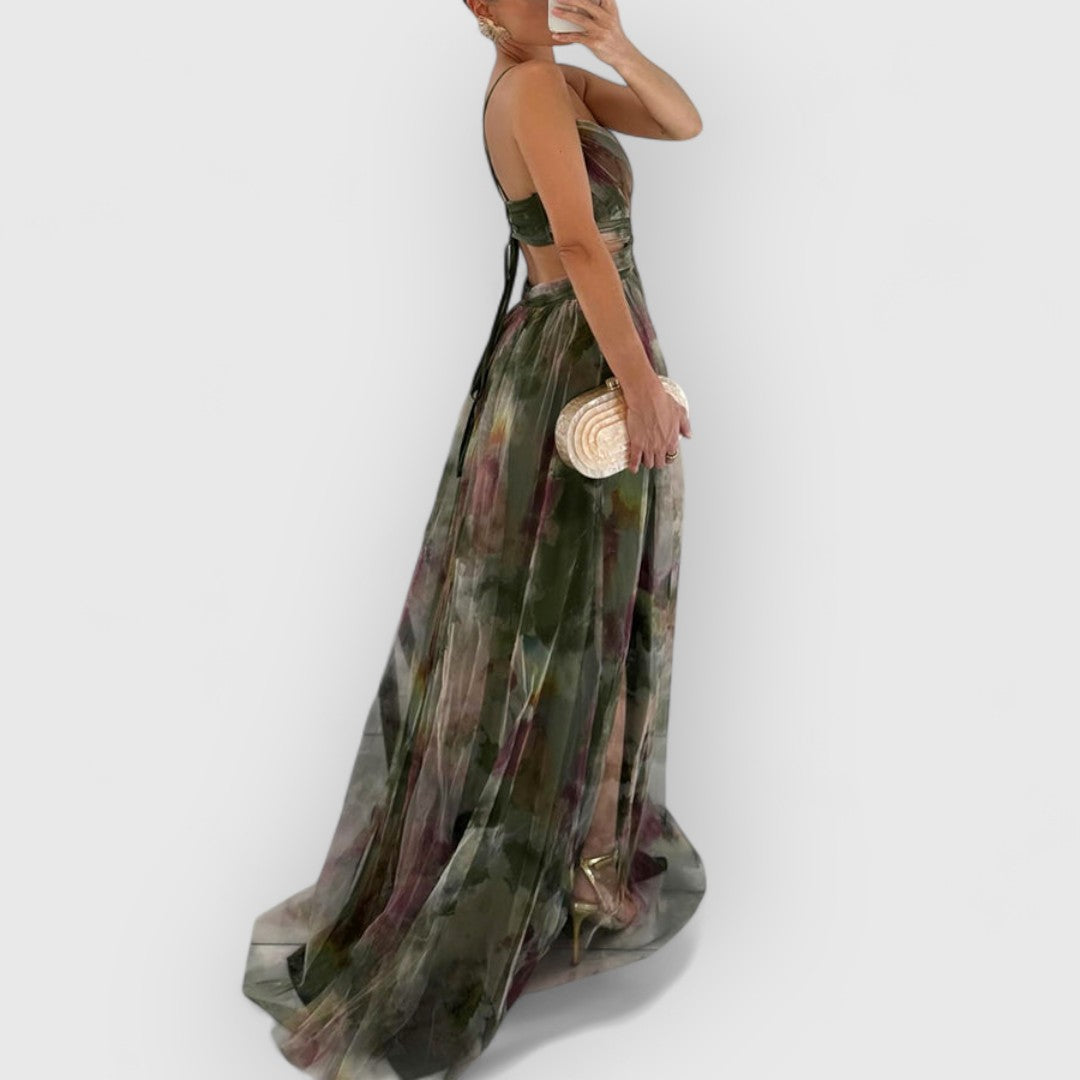 Nissa™ Floral Print Maxi Dress
