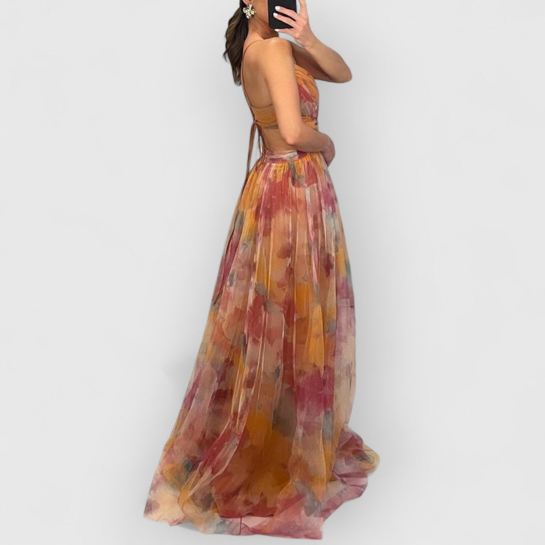 Nissa™ Floral Print Maxi Dress