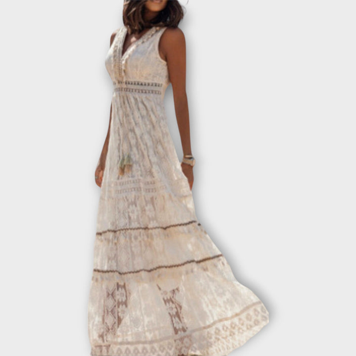 Bohemian Maxi Dress Loose Comfortable Flowy Summer Beach Vacation Attire