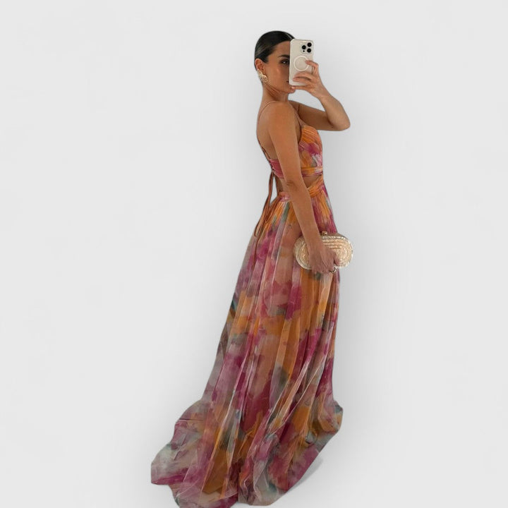 Nissa™ Floral Print Maxi Dress