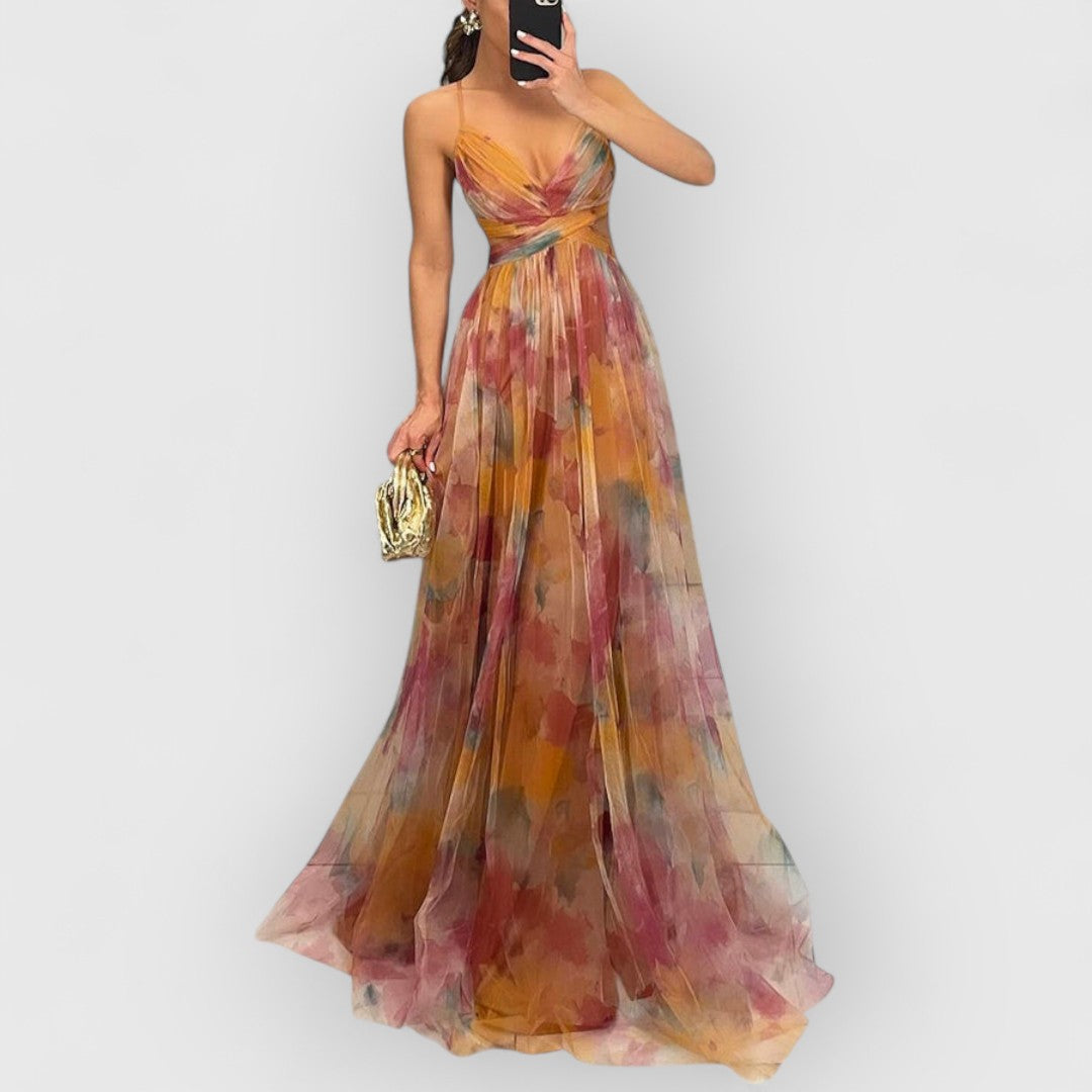 Nissa™ Floral Print Maxi Dress