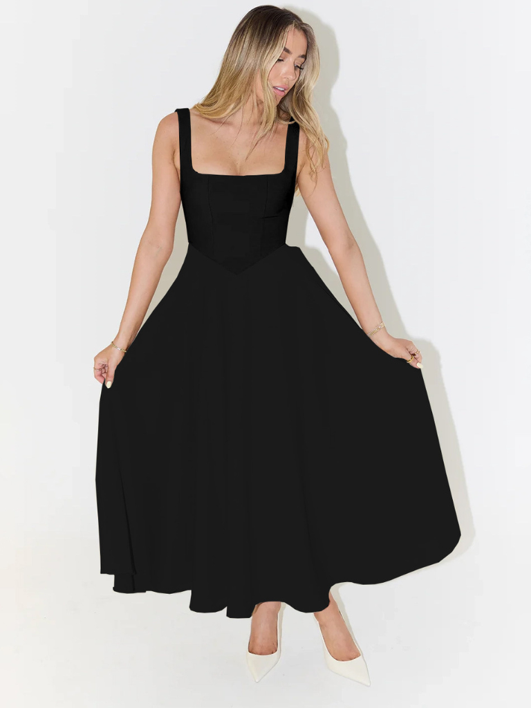 Elegant Red Ruffle Maxi Dress: Flowy, Comfortable, and Stylish for Women