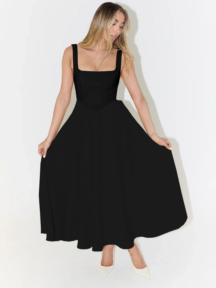 Elegant Red Ruffle Maxi Dress: Flowy, Comfortable, and Stylish for Women