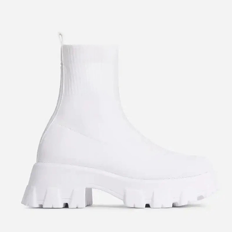 Women's Casual Heeled Sock Sneakers