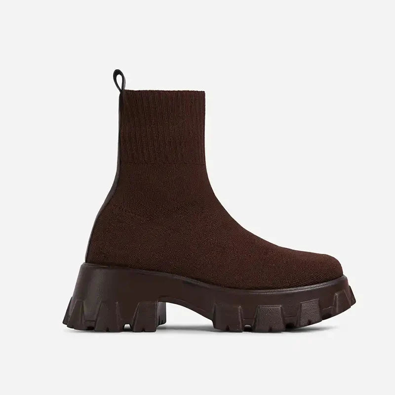 Women's Casual Heeled Sock Sneakers