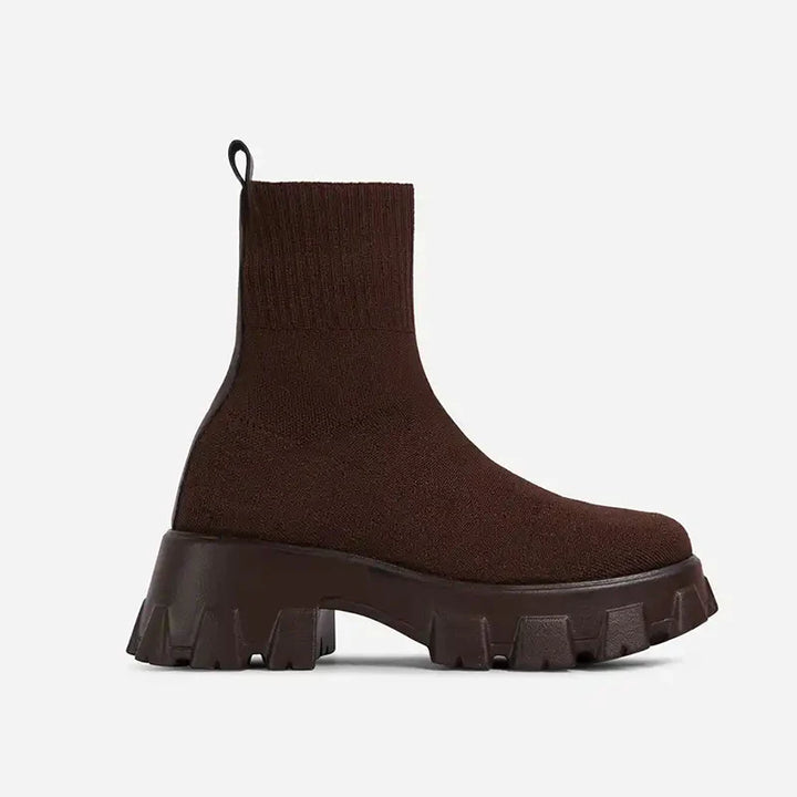 Women's Casual Heeled Sock Sneakers