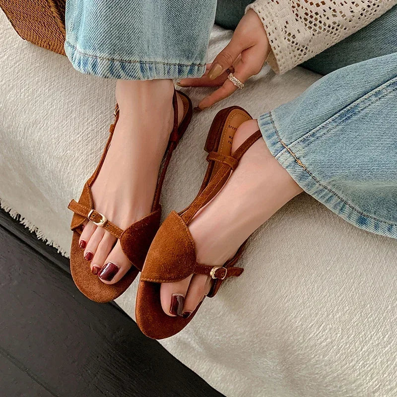 Open Toe Flat Sandals for Women
