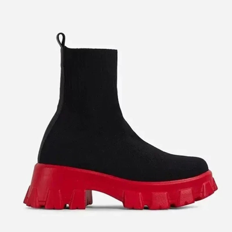 Women's Casual Heeled Sock Sneakers