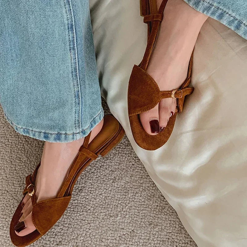 Open Toe Flat Sandals for Women