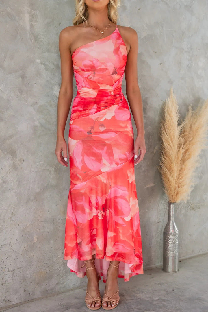 Xanthe Pleated Midi Dress — Elegant Wedding Guest Dress