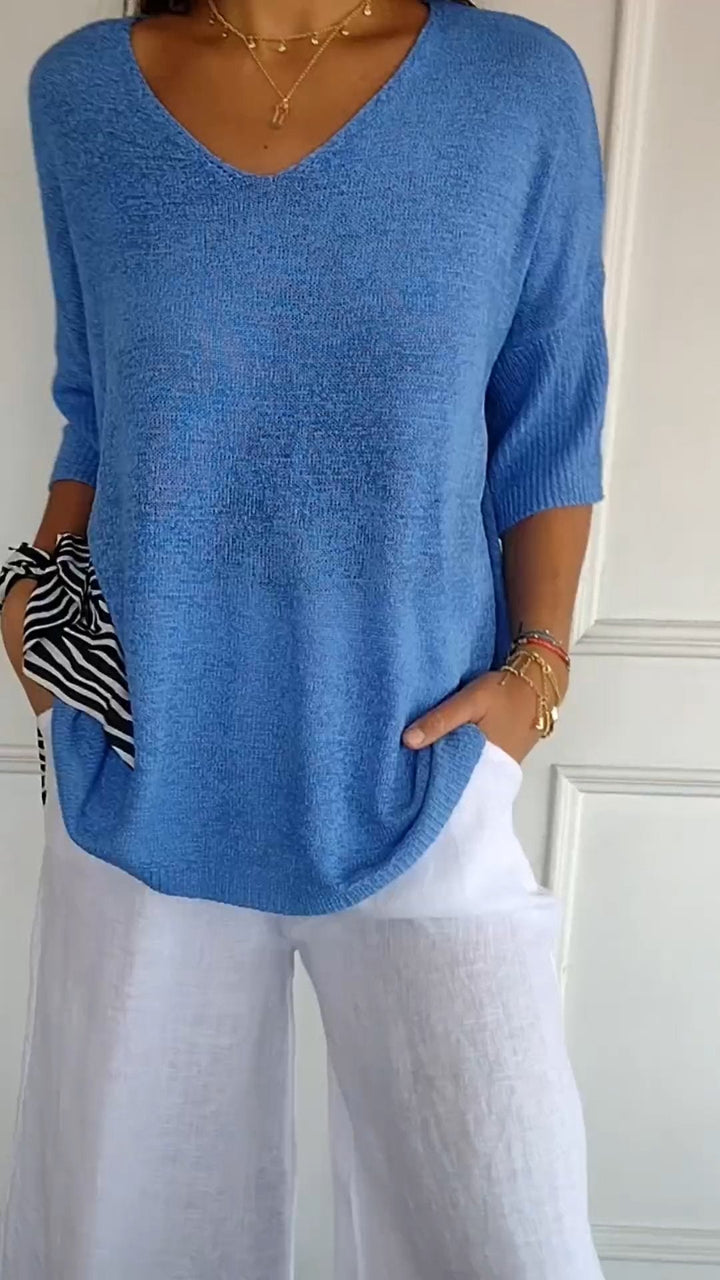 Vera™ | Knitted Top with Elegant V-Neck