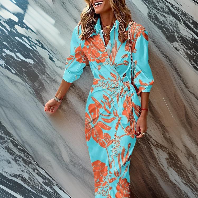 Amira™ Wrap Dress with Print