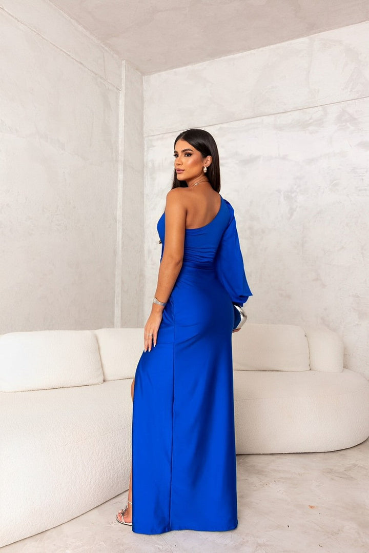 Vera™ One-Shoulder Satin Evening Dress